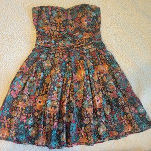 Floral strapless dress American Rag Small